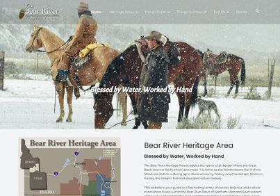 Bear River Heritage Area Website developed by HomeLand Web
