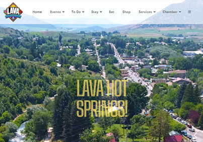 Lava Hot Springs Chamber of Commerce Website developed by Ann Yearsley